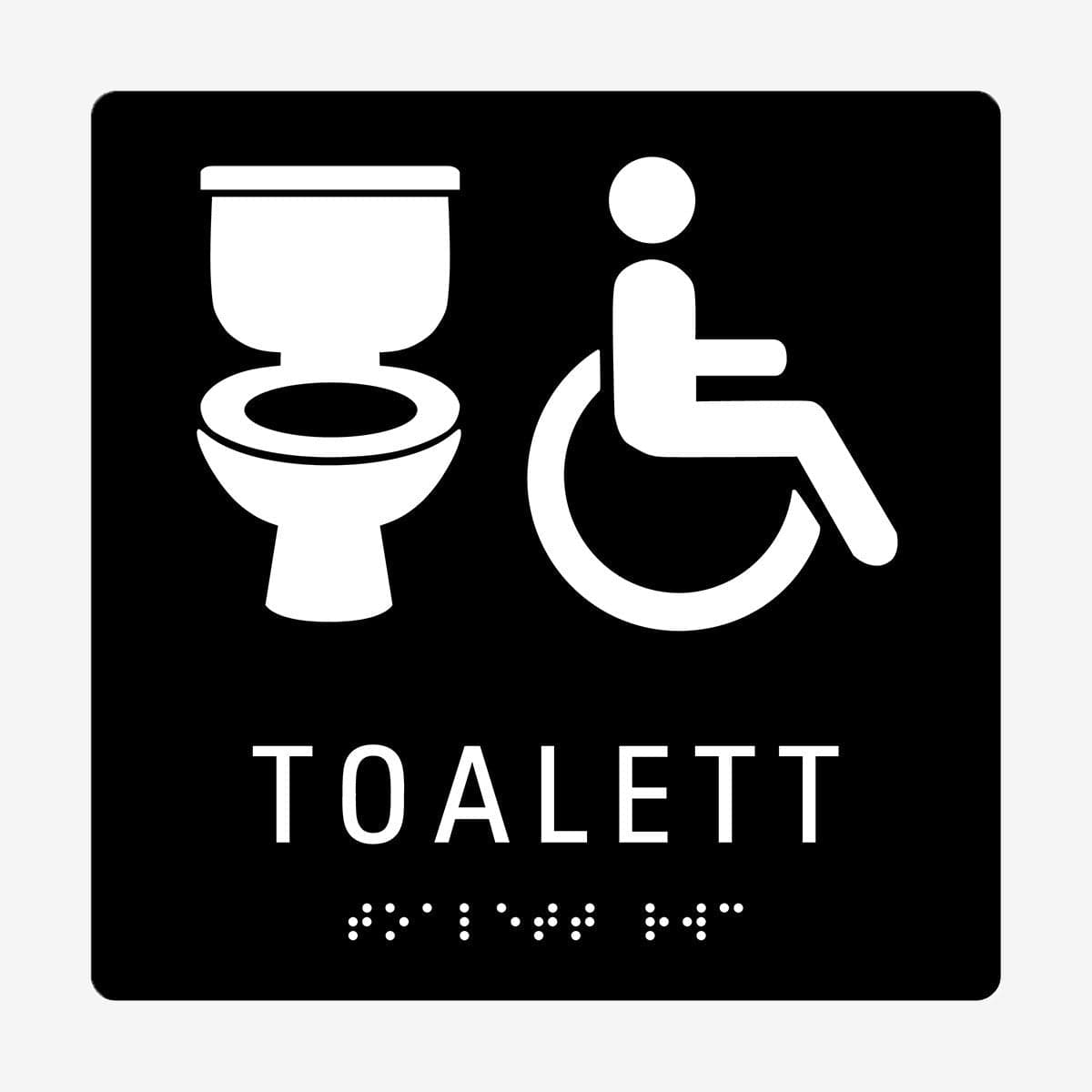 Taktil skylt toalett